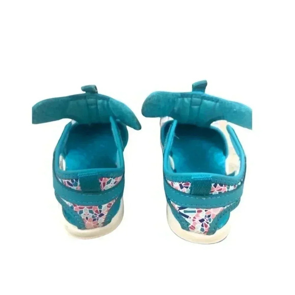 Lands End Teal Velcro closed toe sandals sneakers Size 10M Toddler - Picture 8 of 9